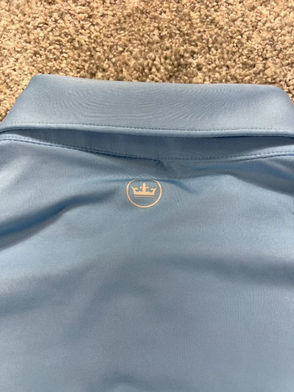 Peter Millar Summer‎ Comfort Men's Med Light Blue Polo Autism Foundation Logo
